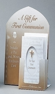 Club Pack of 288 First Communion Cross Pins With Money Card Envelopes #40334
