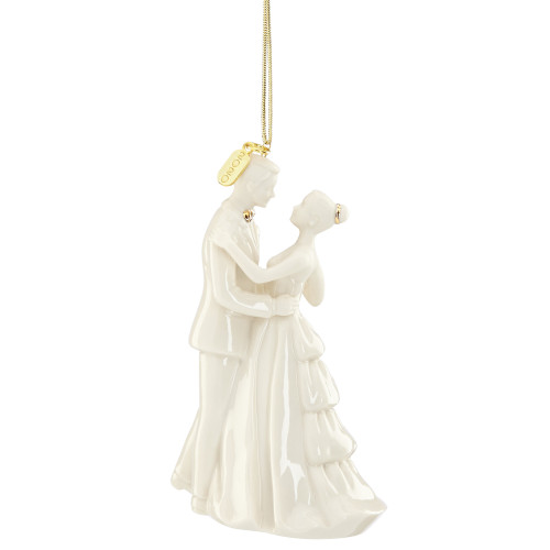4.5" Creamy Ivory and Gold Holiday Accessories and Gift Collections 2020 Bride and Groom Ornament