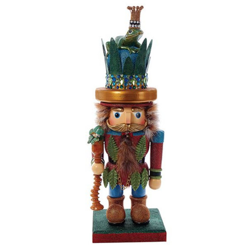 27.5" Warm Colored Hollywood Frog Prince Christmas Decorative Nutcracker Figurine