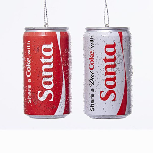 Club Pack of 24 Red and White "Share A Coke with Santa" Ornaments 3"