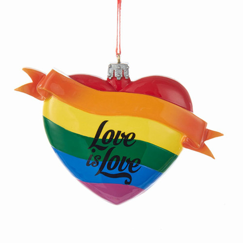 Club Pack of 12 Rainbow Colored Love Quotes Printed Decorative Ornaments 4"