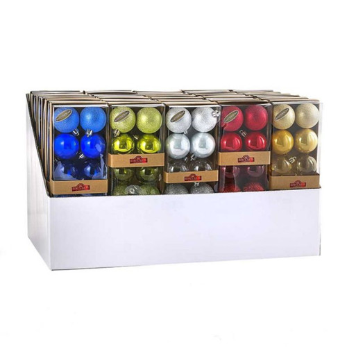 Club Pack of 30 Vibrantly Colored Shatterproof Christmas Ball Ornaments Set 2.4"