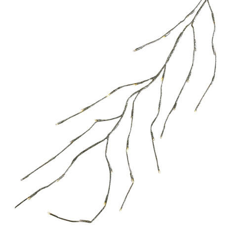 6’ Pre-Lit White LED Lighted Glittered Branch Christmas Decorative Garland