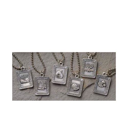 Set of 24 Team Spirit Sports Medal Pendants With Chain