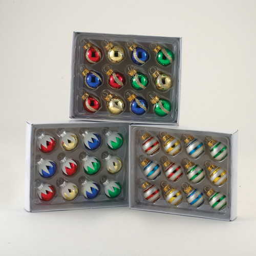 Club Pack of 576 Assorted Multi-Colored Mini Glass Ball Christmas Ornaments 1" (25mm)