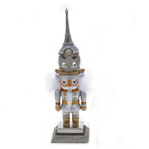 15" Gold and Sparkling Silver Colored Seasonal Decoration Nutracker