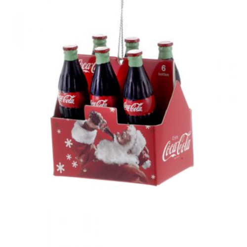 Club Pack of 12 Coca-Cola Six Pack Miniature Decorative Christmas Ornament 2.75"