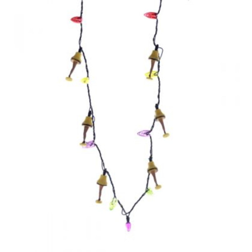 Club Pack of 24 Leg Shaped Christmas Necklace LED Lights 30"