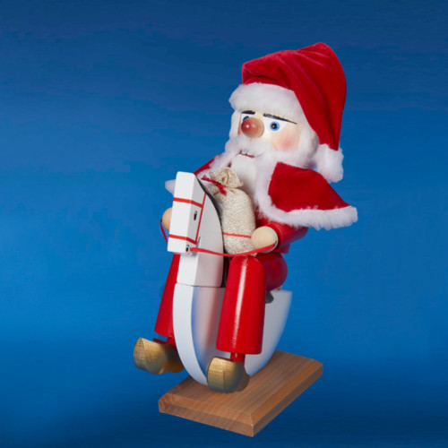 13" Authentic Steinbach Rocking Horse Santa Collectible Christmas Nutcracker #ES1652