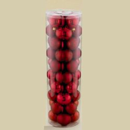 Pack of 200 Mixed Red Shatterproof Christmas Ball Ornaments 2.25"