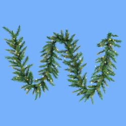 9' Pre-lit Designer Classic Green Artificial Christmas Garland - Clear Lights