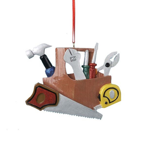 Club Pack of 12 Handyman Toolbox Christmas Ornaments for Personalization