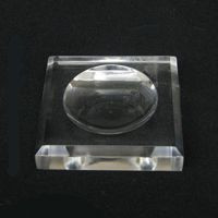 Pack of 6 Sarabella Clear Square Bases for 4" (100mm) Christmas Ball Ornaments
