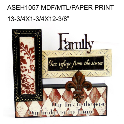 13.75" All About Family Tabletop Plaques