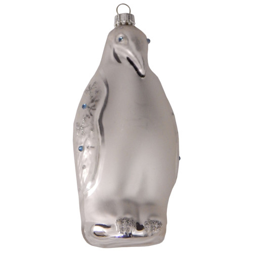 5" Silver Penguin Contemporary Christmas Ornament