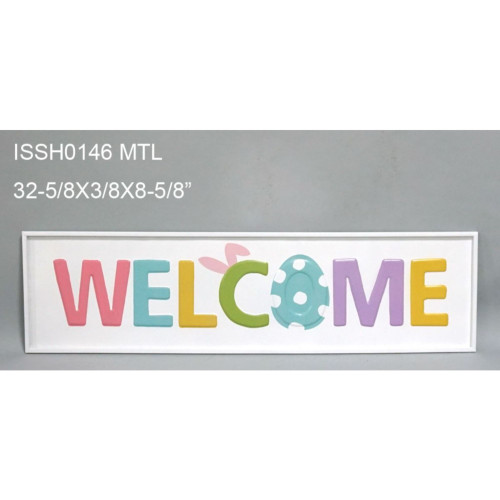 32.5" Colorful Easter Welcome Wall Sign