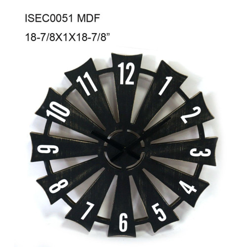 18.75" Black and White Contemporary Round Wall Clocks