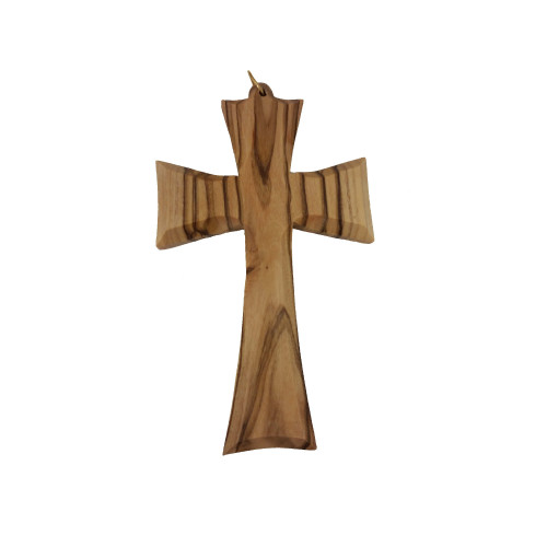 3.5" Brown Holiday Collections Wooden Flared Cross Hanging Ornament