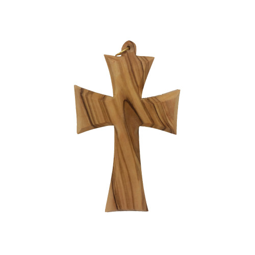 5" Brown Wooden Flared Cross Hanging Ornament