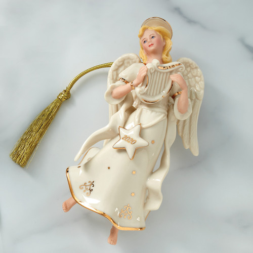 4.75" White, Yellow, and Gold Holiday Accessories and Gift Collections 2020 Angel Ornament