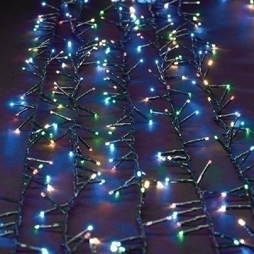 Set of 2 Vibrantly Colored LED Christmas Lights with Green Cord 78'