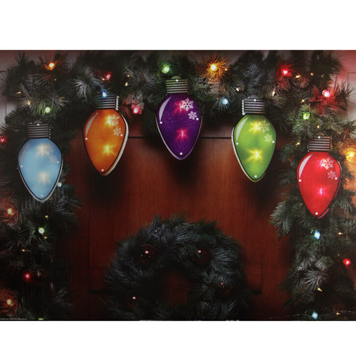 10 Multi-Color Shimmering C7 Bulb Christmas Light Garland Clear Mini Lights - 4.8 ft White Wire
