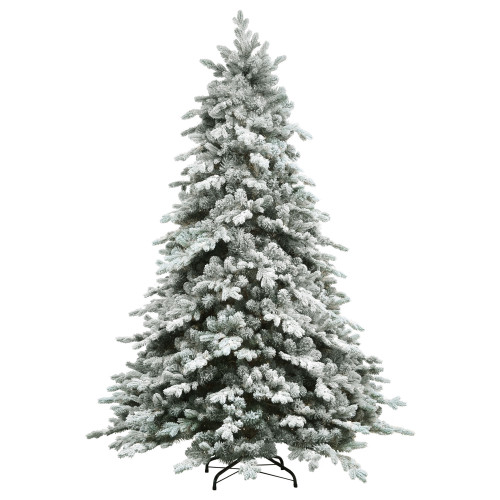 Real Touch™? Medium Saratoga Spruce Flocked Artificial Christmas Tree - Unlit - 7.5'
