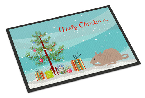 Fuzz Rat Merry Christmas Door Mat, Indoor Rug or Outdoor Welcome Mat 24x36 Doormat CK4472JMAT