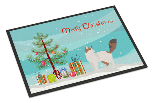 Turkish Van Cat Merry Christmas Door Mat, Indoor Rug or Outdoor Welcome Mat 24x36 Doormat CK4733JMAT
