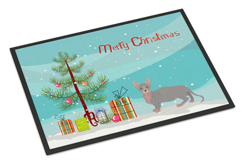 Bambino #1 Cat Merry Christmas Door Mat, Indoor Rug or Outdoor Welcome Mat 18x27 Doormat CK4566MAT