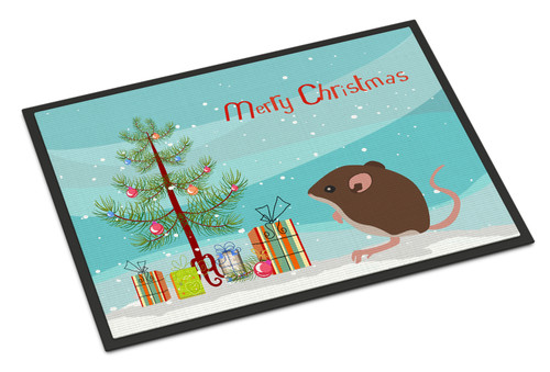 Baby Mouse Merry Christmas Door Mat, Indoor Rug or Outdoor Welcome Mat 18x27 Doormat CK4460MAT