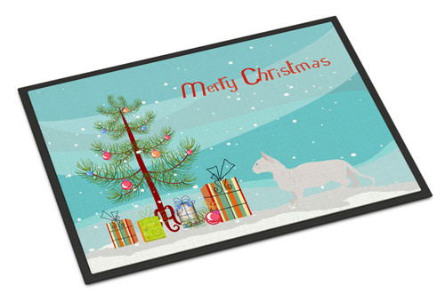 Bambino #2 Cat Merry Christmas Door Mat, Indoor Rug or Outdoor Welcome Mat 24x36 Doormat CK4567JMAT