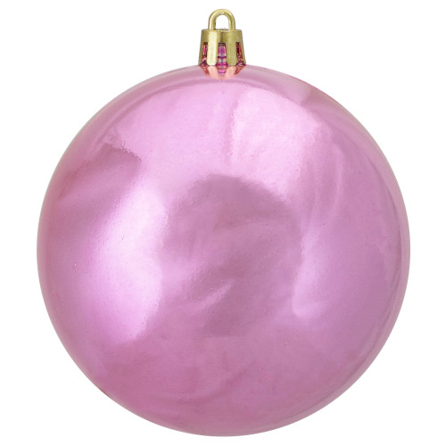 Shiny Bubblegum Pink Shatterproof Christmas Ball Ornament 4" (100mm)