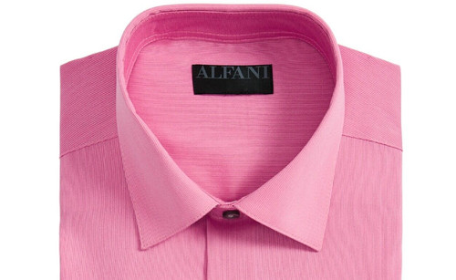 green emerald velvet dress Alfani Mens Contrast Button Up Shirt, White, Small main image 1