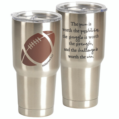 30oz Stainless Steel His Football Travel Tumbler