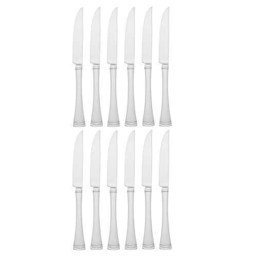 9.5" Silver Elegant Portola 12-Piece Steak Knife Set