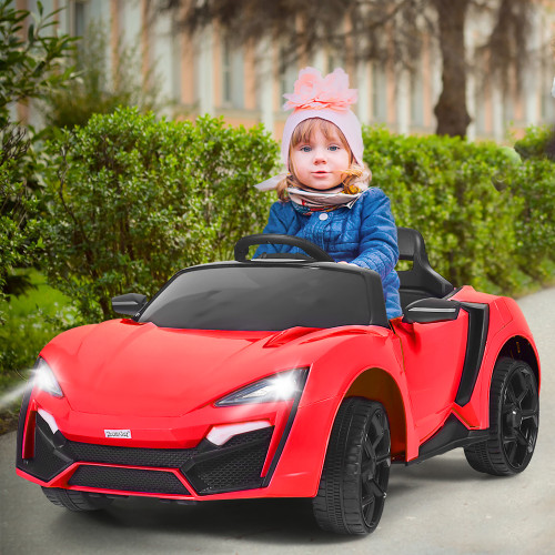 Costway 12V Kids Ride On Car 2.4G RC Electric Vehicle w/ Lights MP3 Openable Doors White/Black/ Red/Pink