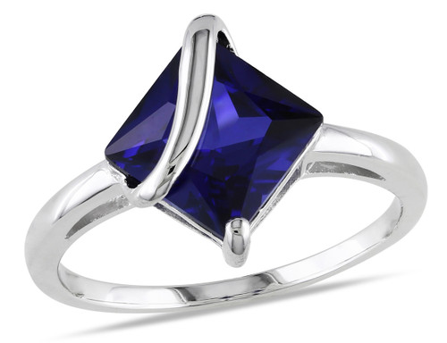 1.80 Carat (ctw) Lab-Created Blue Sapphire Ring in Sterling Silver - 68DLG43174CSA-9