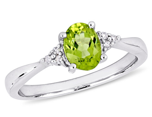 4/5 Carat (ctw) Green Peridot Ring in Sterling Silver - 68DLG1004284PD-9.5