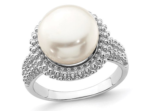 Freshwater Cultured 11-12mm Pearl Ring in Sterling Silver - 68QGG6870PF-8