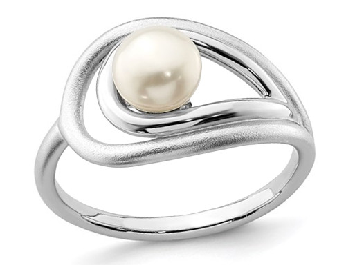 Freshwater Cultured Pearl Ring 6-7mm in Sterling Silver - 68QGG6872PF-8