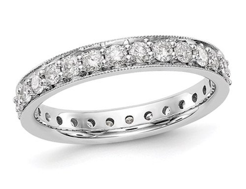 1.00 Carat (ctw Color H-I, I1-I2) Diamond Eternity Wedding Band Ring in 14K White Gold - 08QGG0020100W-9