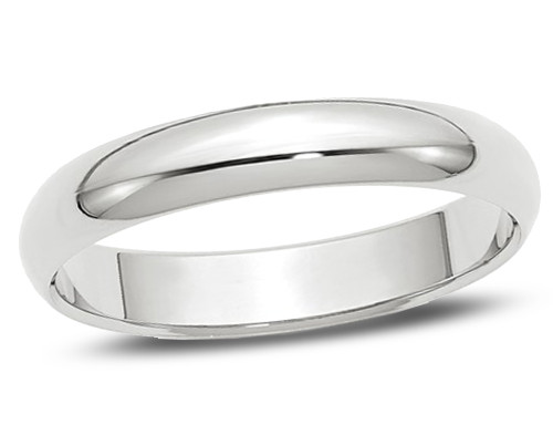 Ladies or Mens 14K White Gold 4mm Wedding Band Ring - 08QGG7040GFW-14