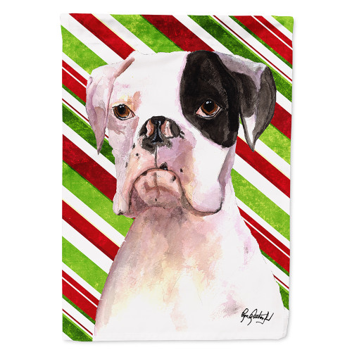 Caroline's Treasures RDR3002-FLAG-PARENT Cooper Candy Stripe Boxer Christmas Flag RDR3002GF, , multicolor - RDR3002GF