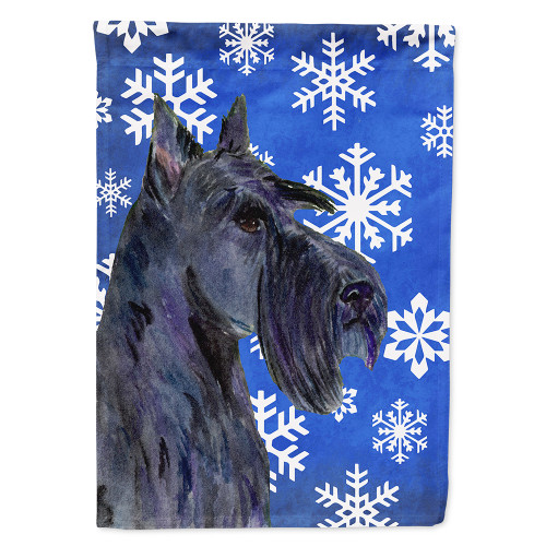Caroline's Treasures SS4667-FLAG-PARENT Scottish Terrier Winter Snowflakes Holiday Flag, , multicolor - SS4667GF