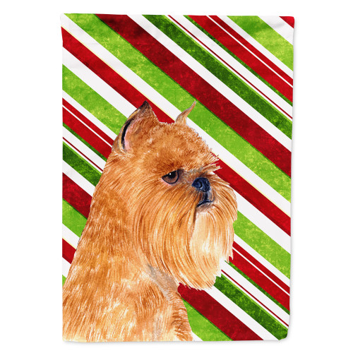 Caroline's Treasures SS4563-FLAG-PARENT Brussels Griffon Candy Cane Holiday Christmas Flag, , multicolor - SS4563GF
