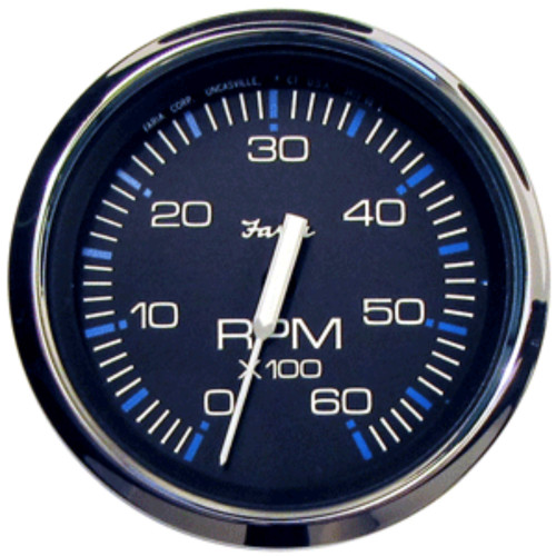 5-Inch Stainless Steel and Blue RPM Standard Sailboat Deck Tachometer