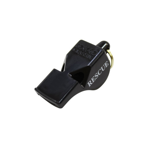 9.25" Solid Black All-Around Sports Fox40 Whistle for Referees and Coaches