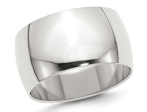 Mens Sterling Silver 12mm Wedding Band Ring - 68QGG0120-13