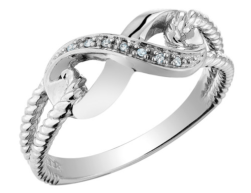 Infinity Promise Ring in 10K White Gold with Diamond Accent - 08JPG69928W-7